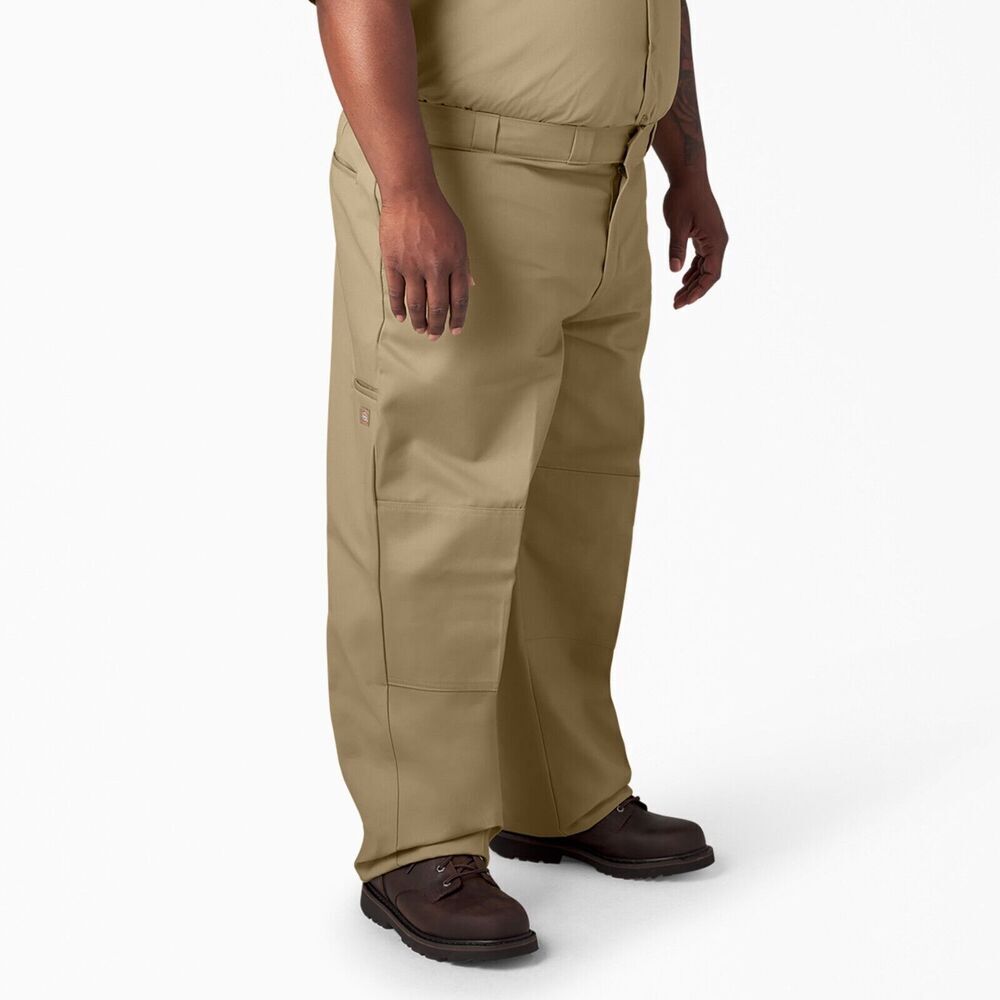 NWT Dickies Double Knee Work Pants Loose Fit Mens Big & Tall Size 48x32 Khaki
